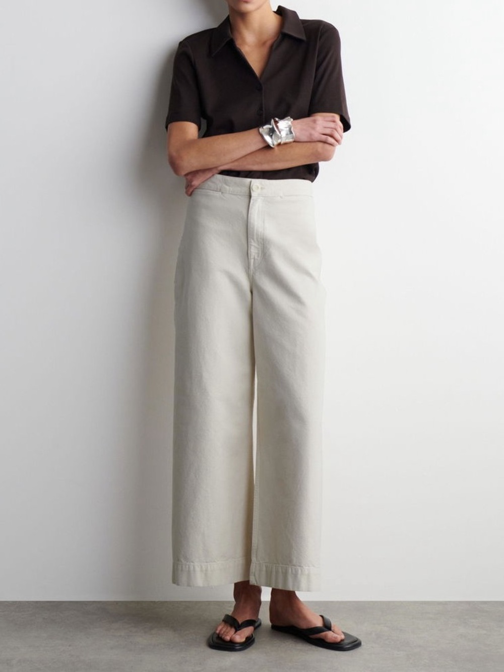 NWT Cos Wide Leg Denim Trousers - Ecru/Cream